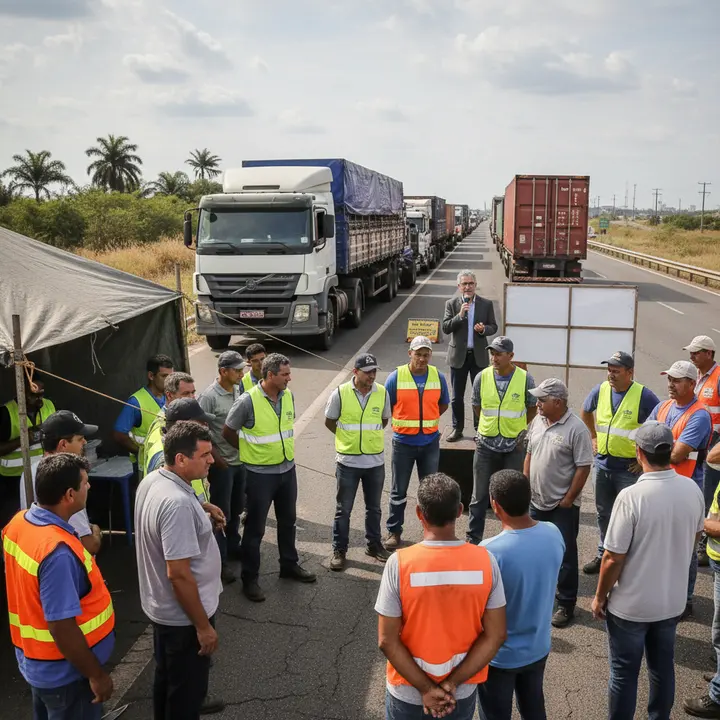 Imagem ilustrativa: Paralisação de Caminhoneiros: Governo Anuncia Medida para Contenção do Preço do Diesel