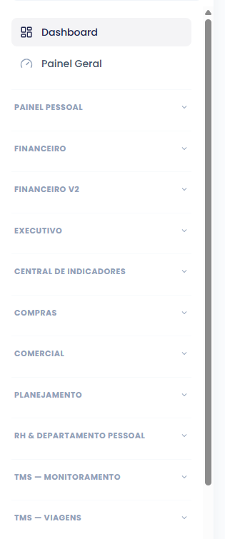 Detalhe do Nacional TMS — margem por viagem
